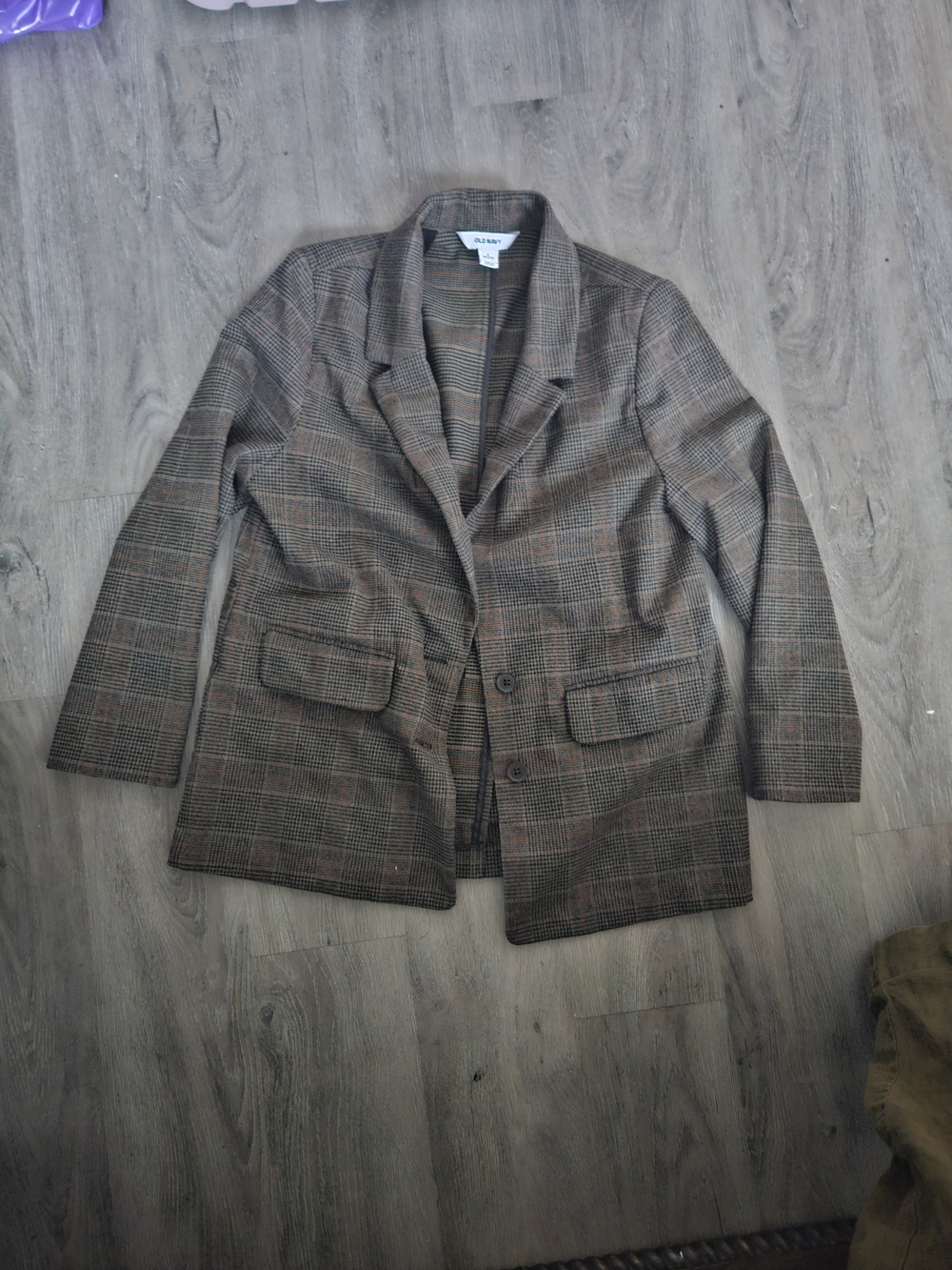 Old Navy Brown Plaid Women's Blazer Jacket